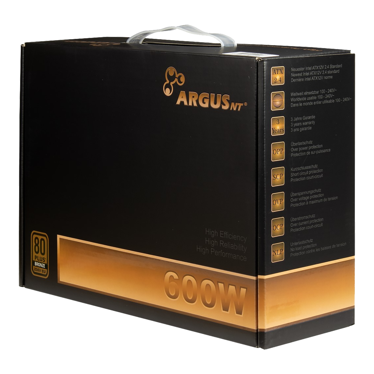 Inter-Tech Argus BPS-600W Bronze Strömförsörjning