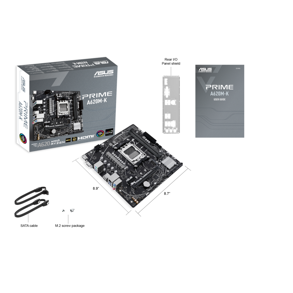 ASUS PRIME A620M-K Moderkort (Utan WiFi)