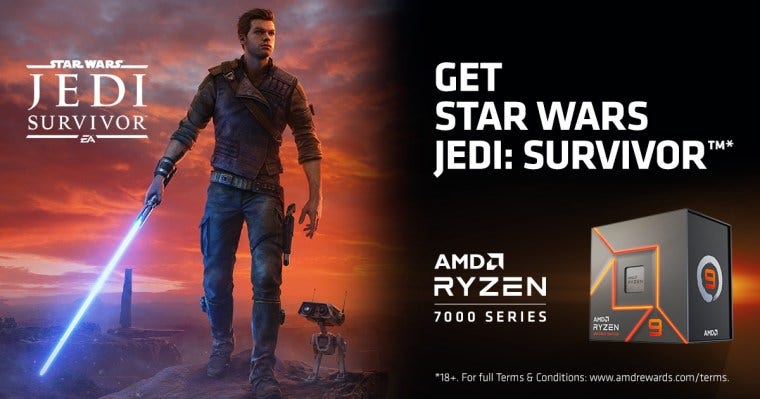 AMD Ryzen 7000 Series STAR WARS: Jedi Survivor game bundle