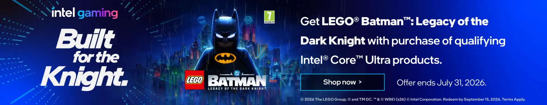 Intel Lego Batman game bundle
